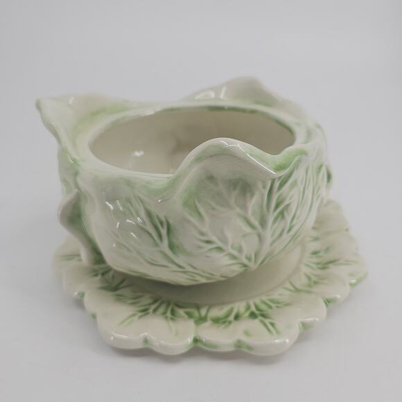 Vintage Holland Mold Cabbage Bowl Soup Tureen Plate Platter Serving Bowl Dish 92 - Picture 3 of 12
